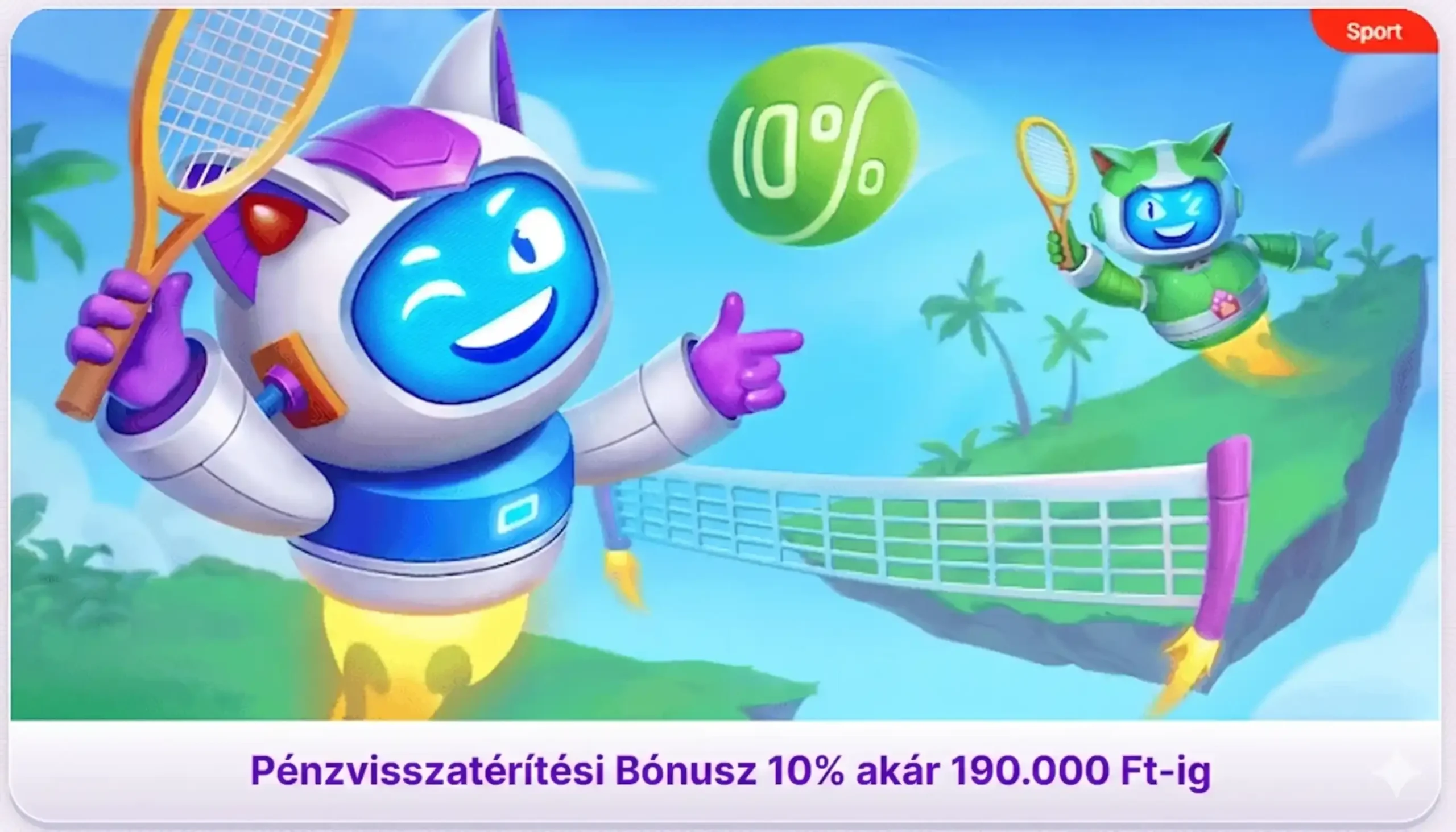 RoboCat sport visszatérítési bónusz és cashback ajánlat